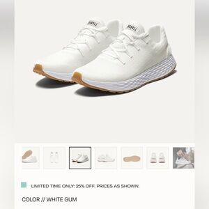 NOBULL Women's Allday Ripstop Runner Size 7 Very Good Clean Cond. White/Gum